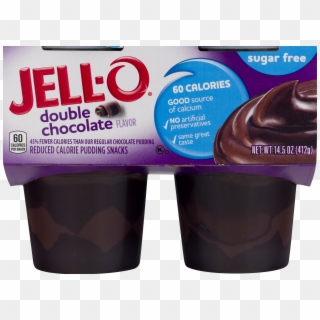 Jell O Sugar Free Double Chocolate Pudding Snack, - Jello Pudding Cups Double Chocolate, HD Png Download