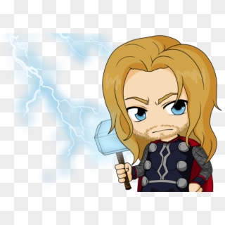 Cute Thor Drawing Thor - Drawing Cute Thor Cartoon, HD Png Download