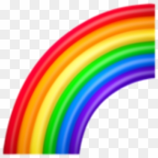 #rainbow #pelangi #iphone #emoji - Emoji Iphone Rainbow Transparent, HD Png Download