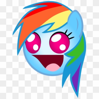 Emoticon, Rainbow Dash, Safe - Mlp Rainbow Dash Emoji, HD Png Download