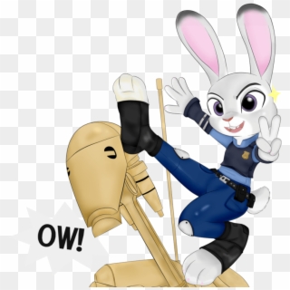 Judy And Her Battle Droid Trainer By Officer Judy-hopps - Cute B1 Battle Droid, HD Png Download