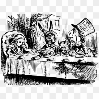 A Mad Hatter Tea Party At 1 P - Alice In Wonderland Tenniel Tea Party, HD Png Download