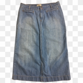 Old Navy Women's Denim Skirt Modesty Length Blue Fade - Miniskirt, HD Png Download