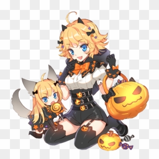 Itbgpou - Halloween Anime Girl Png, Transparent Png
