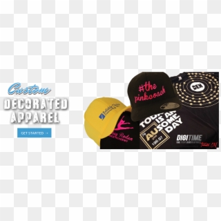 Custom Decorated Apparel - Baseball Cap, HD Png Download