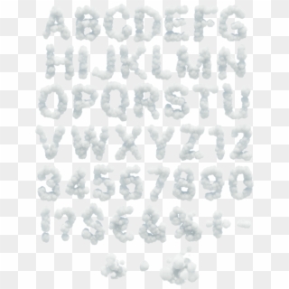 White Cloud Font Alphabet - Cloud Font Transparent, HD Png Download