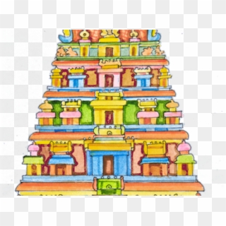 Clipart Hindu Temple - Clipart Of Indian Temple, HD Png Download