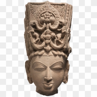 Crowned Head Of Vishnu Or Surya, HD Png Download