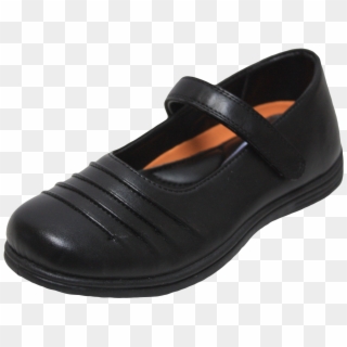 Girls School Shoes Black - Slip-on Shoe, HD Png Download
