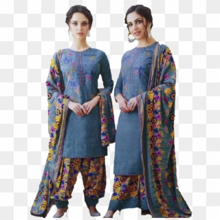 Wollen Salwar Suit Dress Material Royal Patiyala With, HD Png Download