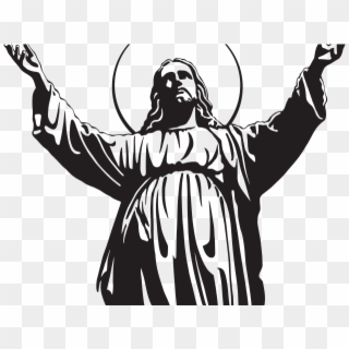 Gods Clipart Black And White - Jesus Christ Silhouette, HD Png Download