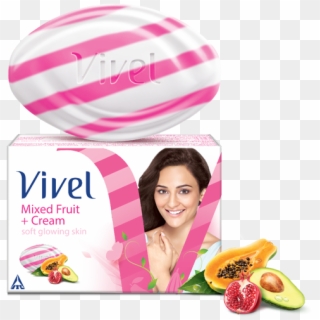 Vivel Mixed Fruits Cream Is Enriched With Pomegranates, - Strawberry, HD Png Download