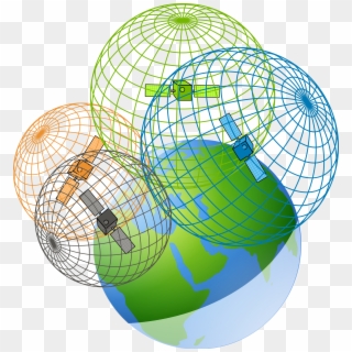 A 3d Visualisation Of Trilateration, Utilising Four - Gps Satellieten, HD Png Download