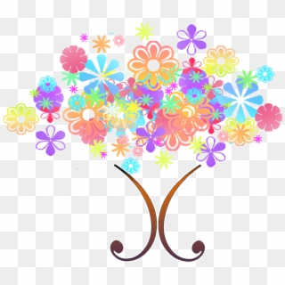 Clipart Flower Tree - Illustration, HD Png Download
