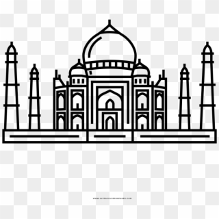 Taj Mahal Coloring Page - Taj Mahal Icon, HD Png Download