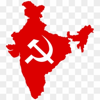 Flag Map Of India - Communist Party Of India Png, Transparent Png