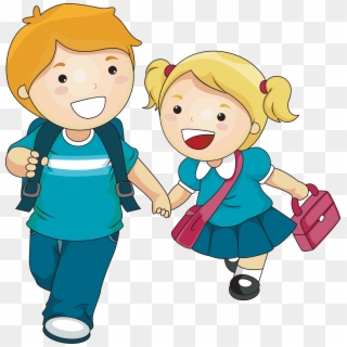 28 Collection Of School Student Clipart Png - Cartoon Brother And Sister, Transparent Png