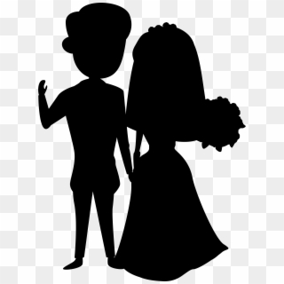 Wedding Couple Silhouette Clip Art, HD Png Download