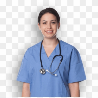 Nursing Student In Scrubs With Stethoscope - Nursing Student Png, Transparent Png