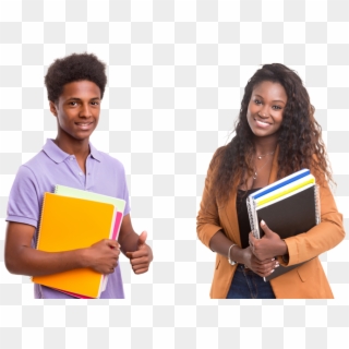 A Picture Of Students With Holding Books - Student, HD Png Download