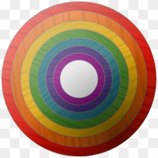 Rainbow Button Symbol The Lgbt Flag Colors - Arco Íris Redondo Png, Transparent Png