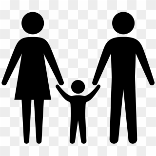 Family Holding Hands Silhouette , Png Download - Family Holding Hands Silhouette, Transparent Png