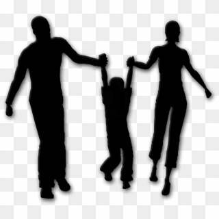 Silhouette Family Stock Photography - Parents With Kid Shadow, HD Png Download