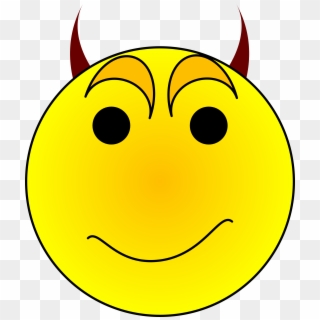 Emoji Face Clipart Smile - Devil Smiley Face Clip Art, HD Png Download
