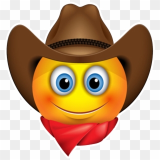 Emoticon Smiley Sunglasses Cowboy Emoji Free Download - Angry Cowboy Emoji Png, Transparent Png