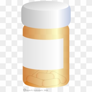File - Pill Bottle - Svg - Illustration, HD Png Download