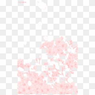 Cherry Blossom Clipart Transparent Tumblr - Pink Flower Manga Transparent, HD Png Download