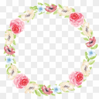 Literary Pink Flowers Hand Painted Garland Decorative - Bracelet, HD Png Download