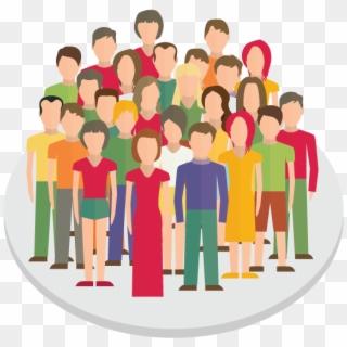 Crowd Clipart Person Icon - Group Of People Png, Transparent Png