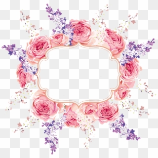 Floral Sticker - Lilac Flower Wreath Transparent Background, HD Png Download