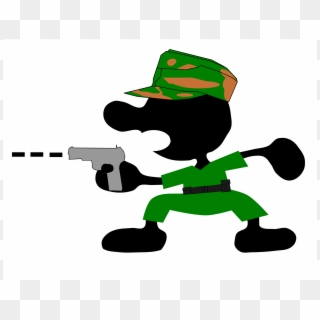 Big Image - Game And Watch With A Gun, HD Png Download