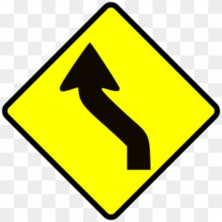 Clipart Caution Curve In Road - Sign Tells You To Slow, HD Png Download