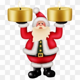 Santa Claus Png Image - Christmas Santa Candle Transparent, Png Download