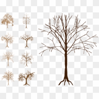 Trunk Clipart Dead Tree - Silhouette Tree Vector Free, HD Png Download