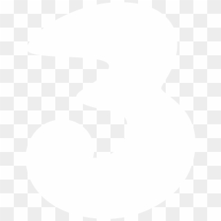 3 Mobile Logo Black And White - White Tottenham Logo Png, Transparent Png