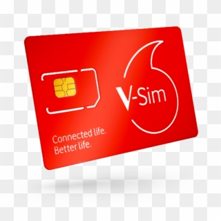V-sim By Vodafone - Graphic Design, HD Png Download