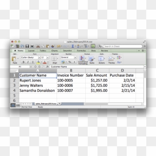 2nd Input File - Excel 2011, HD Png Download