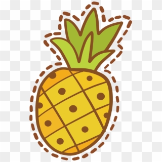 Pineapple Cartoon Sticker Design - Kartun Nanas, HD Png Download