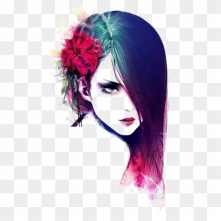 #girl #hair #aesthetic #colorful #mean #png #effects, Transparent Png