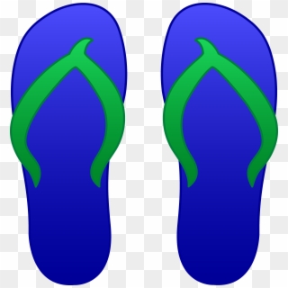 Blue Flip Flops Free Clip Art - Flip Flops Clipart, HD Png Download