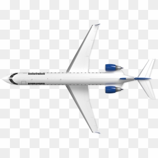Crj Series Bombardier Commercial Aircraft Top View - Plane Top View Png, Transparent Png