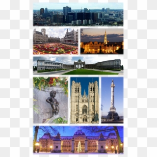 A Collage With Several Views Of Brussels, Top - Grand Place, HD Png Download
