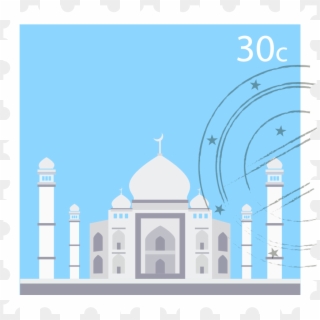 Png Royalty Free Taj Mahal Postage Stamp Transprent - Postage Stamp Mockup Free, Transparent Png