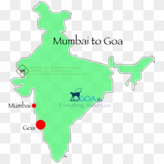 India Map Mumbai To Goa, HD Png Download