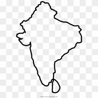 India Map Coloring Page - Line Art, HD Png Download