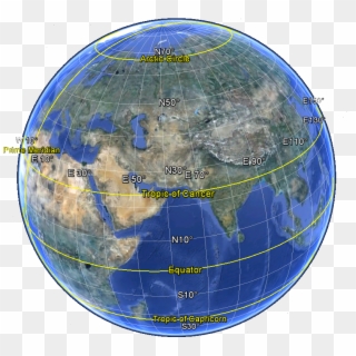 Graticule - Google Earth Live India, HD Png Download